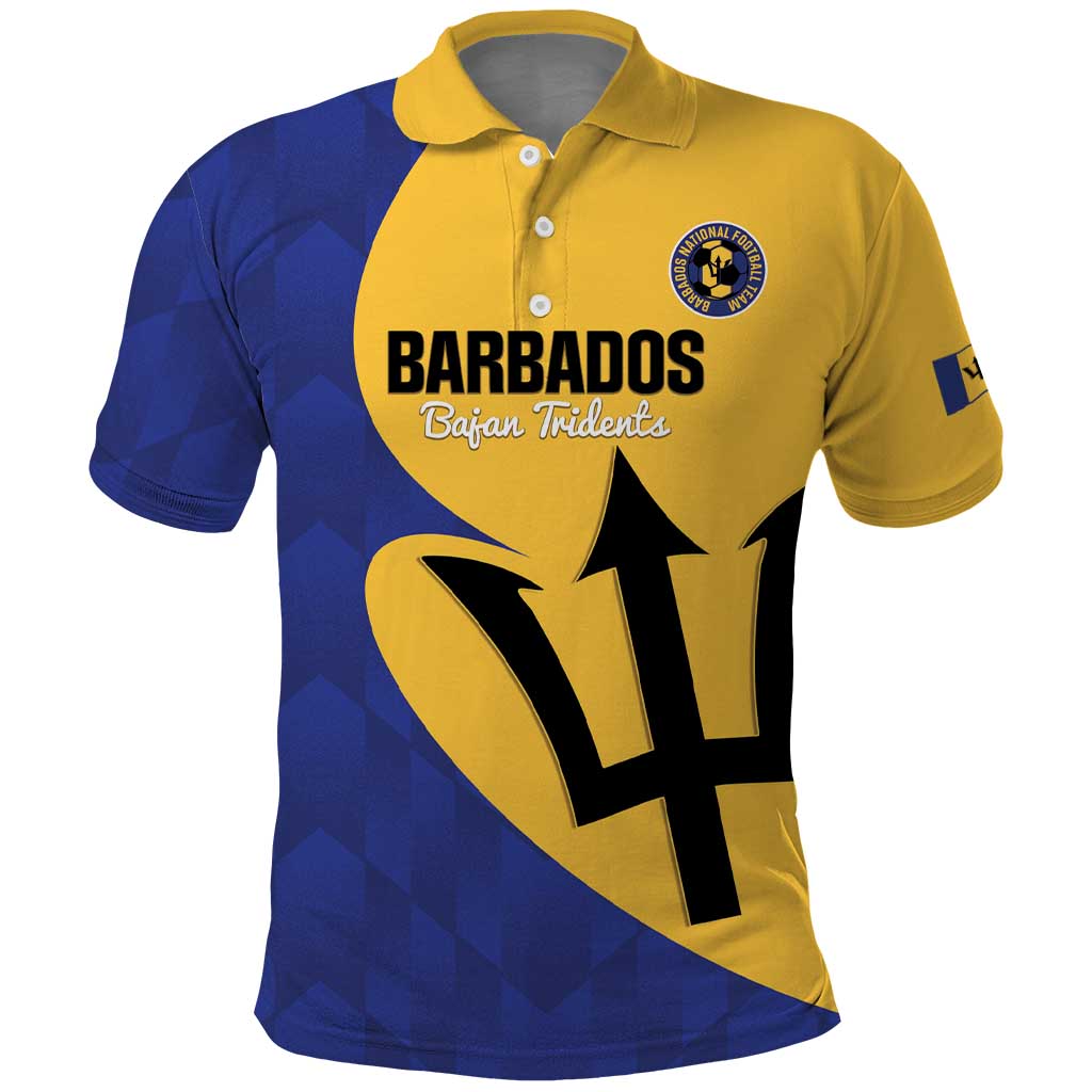 Custom Barbados Football Polo Shirt Go Champions Bajan Tridents LT14