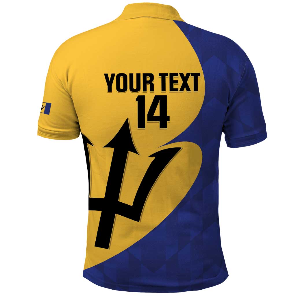 Custom Barbados Football Polo Shirt Go Champions Bajan Tridents LT14