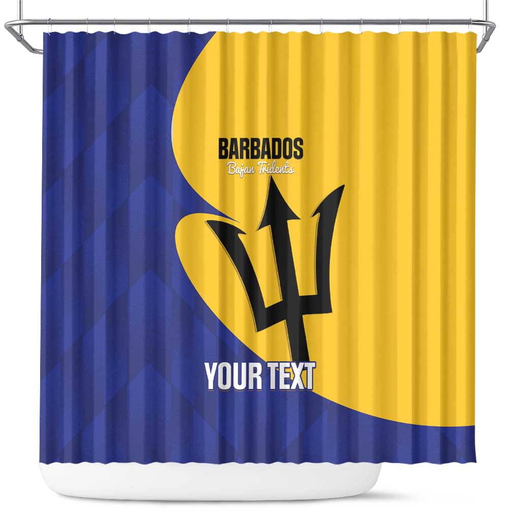 Custom Barbados Football Shower Curtain Go Champions Bajan Tridents LT14