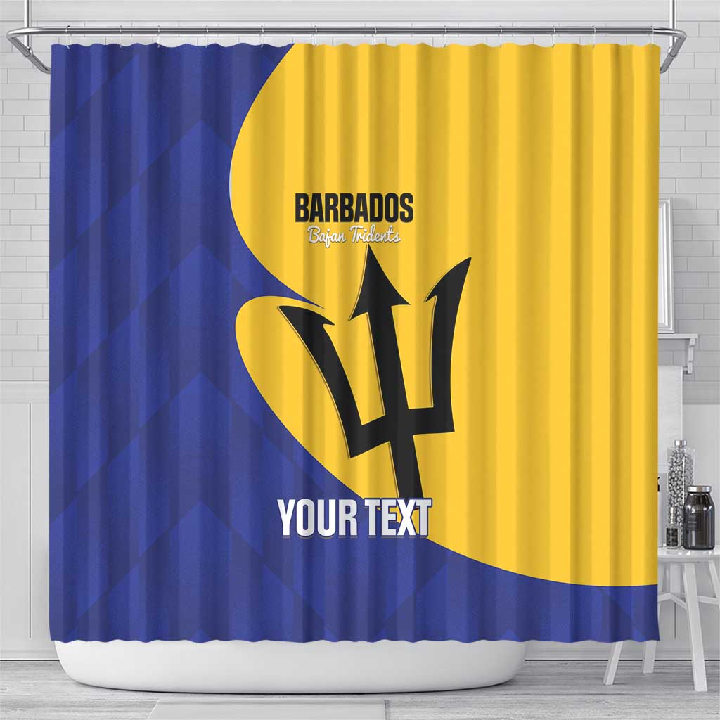 Custom Barbados Football Shower Curtain Go Champions Bajan Tridents LT14