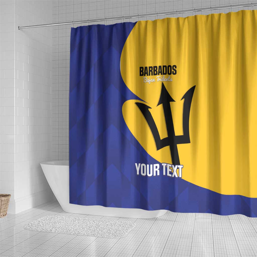 Custom Barbados Football Shower Curtain Go Champions Bajan Tridents LT14