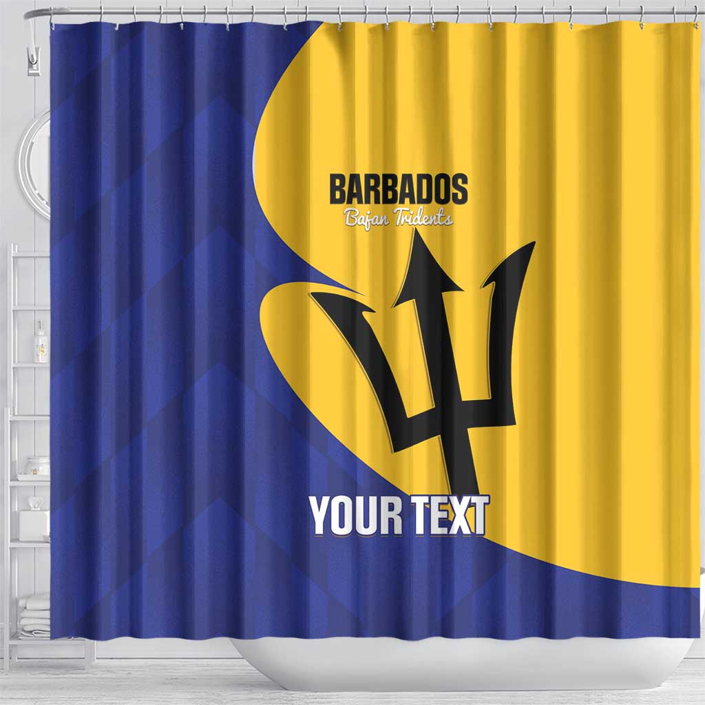 Custom Barbados Football Shower Curtain Go Champions Bajan Tridents LT14