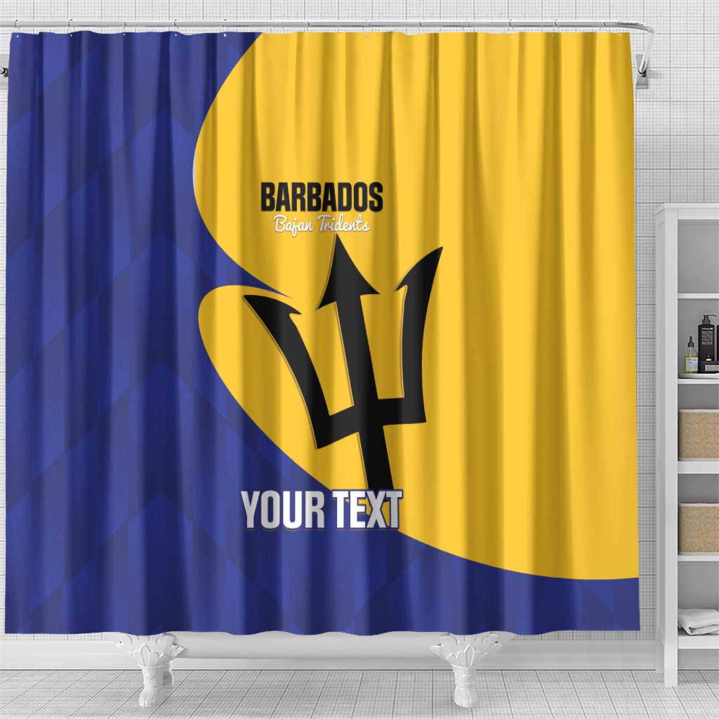 Custom Barbados Football Shower Curtain Go Champions Bajan Tridents LT14