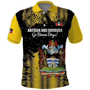 Custom Antigua and Barbuda Football Polo Shirt Go Benna Boys LT14