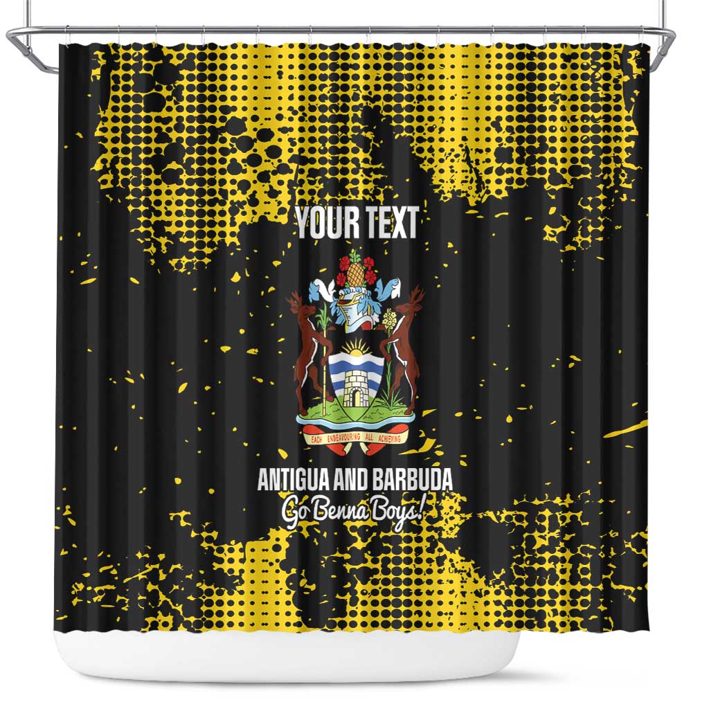 Custom Antigua and Barbuda Football Shower Curtain Go Benna Boys LT14