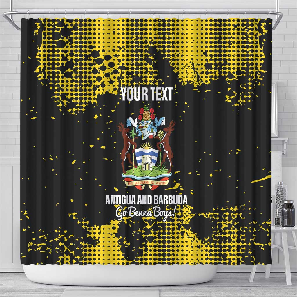 Custom Antigua and Barbuda Football Shower Curtain Go Benna Boys LT14