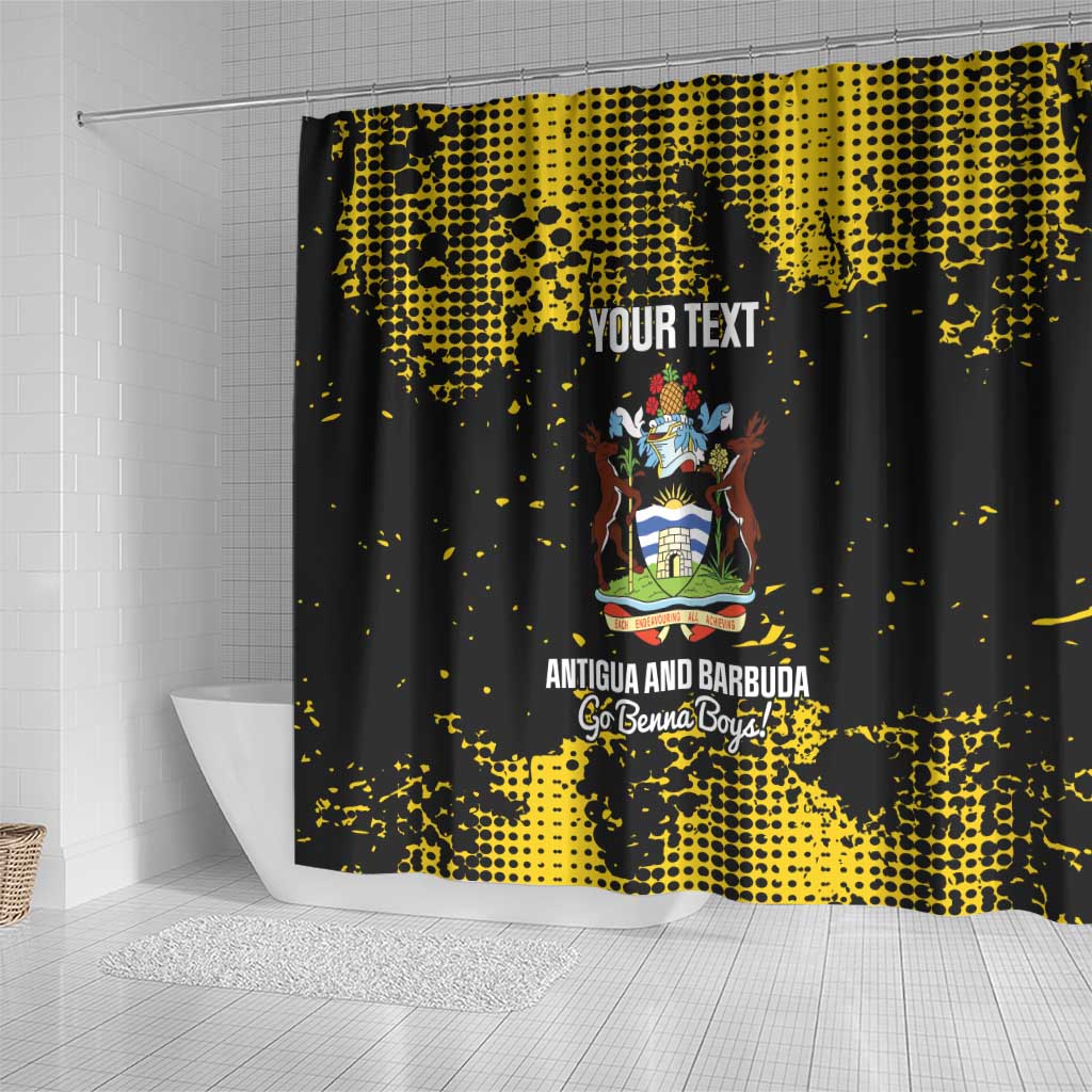 Custom Antigua and Barbuda Football Shower Curtain Go Benna Boys LT14