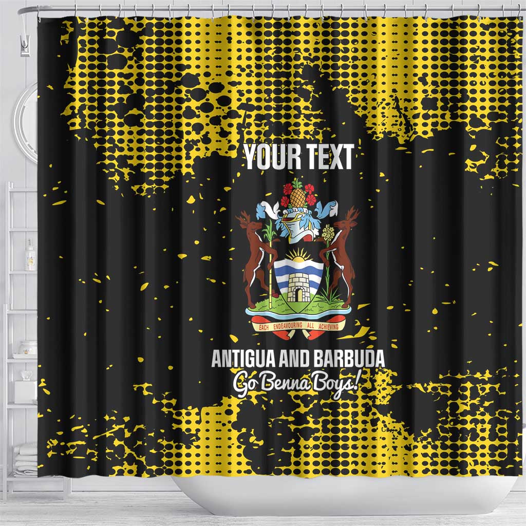 Custom Antigua and Barbuda Football Shower Curtain Go Benna Boys LT14