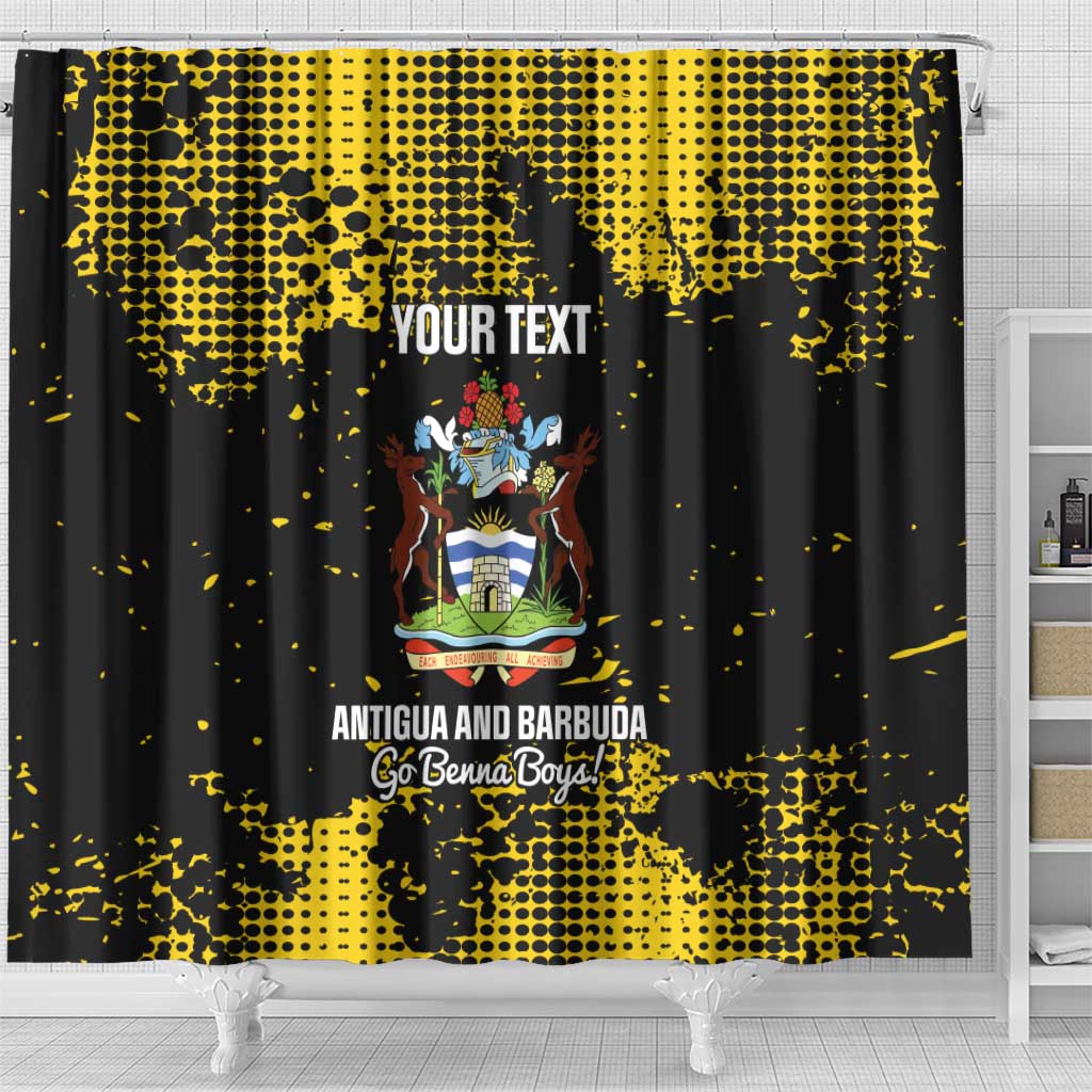 Custom Antigua and Barbuda Football Shower Curtain Go Benna Boys LT14