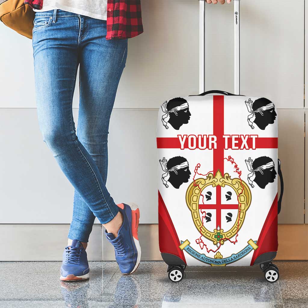 Personalised Sardinia Italy Luggage Cover Sardegna Quattro Mori Coat Of Arms LT14