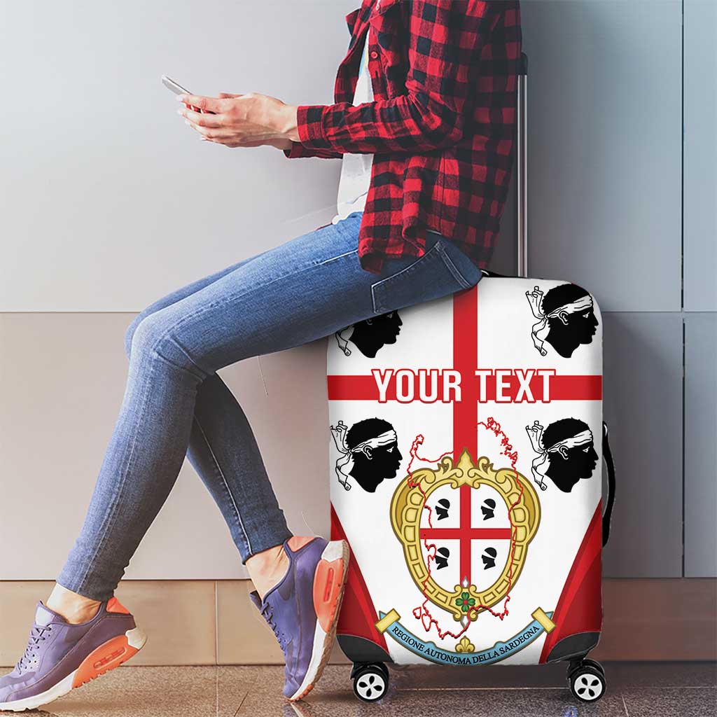 Personalised Sardinia Italy Luggage Cover Sardegna Quattro Mori Coat Of Arms LT14