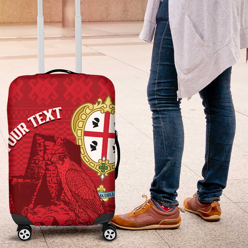 Personalised Sardinia Italy Luggage Cover Sardegna Nuraghe With Falcon LT14
