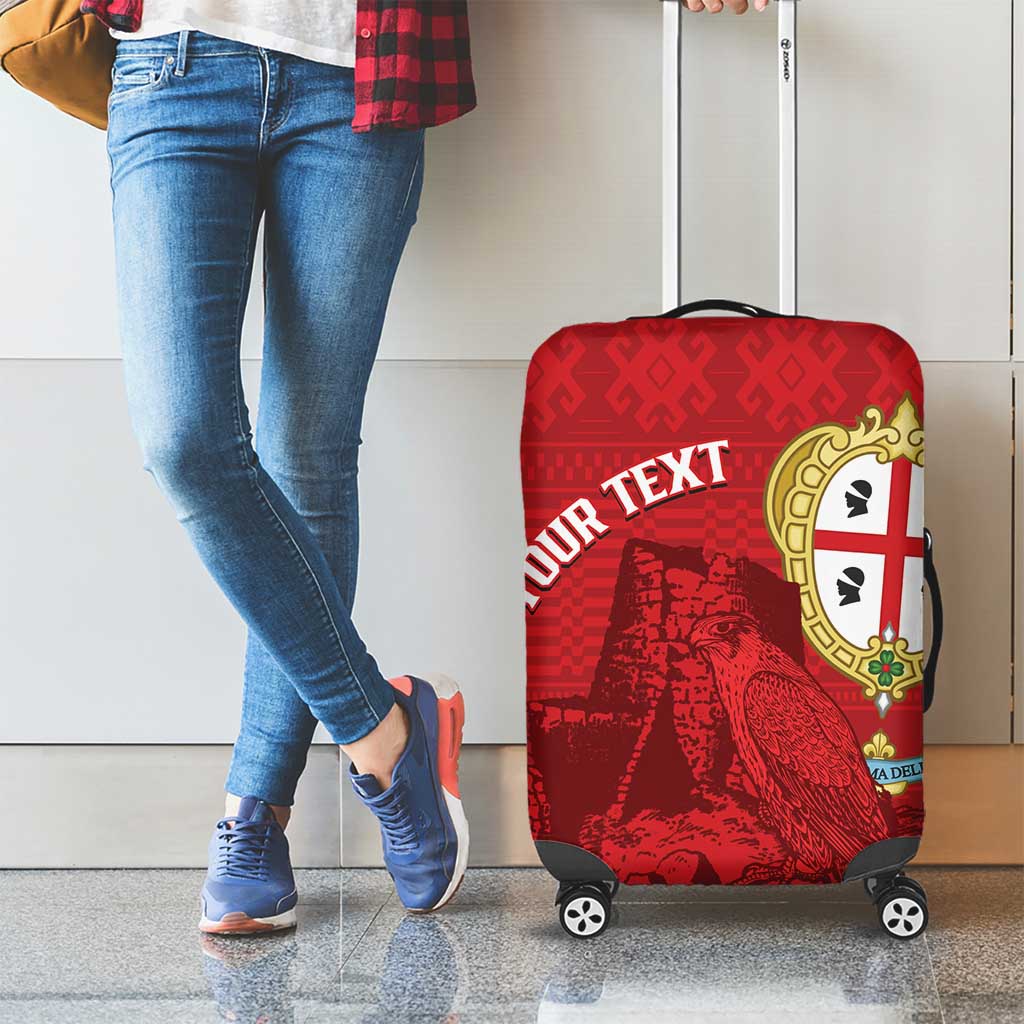 Personalised Sardinia Italy Luggage Cover Sardegna Nuraghe With Falcon LT14