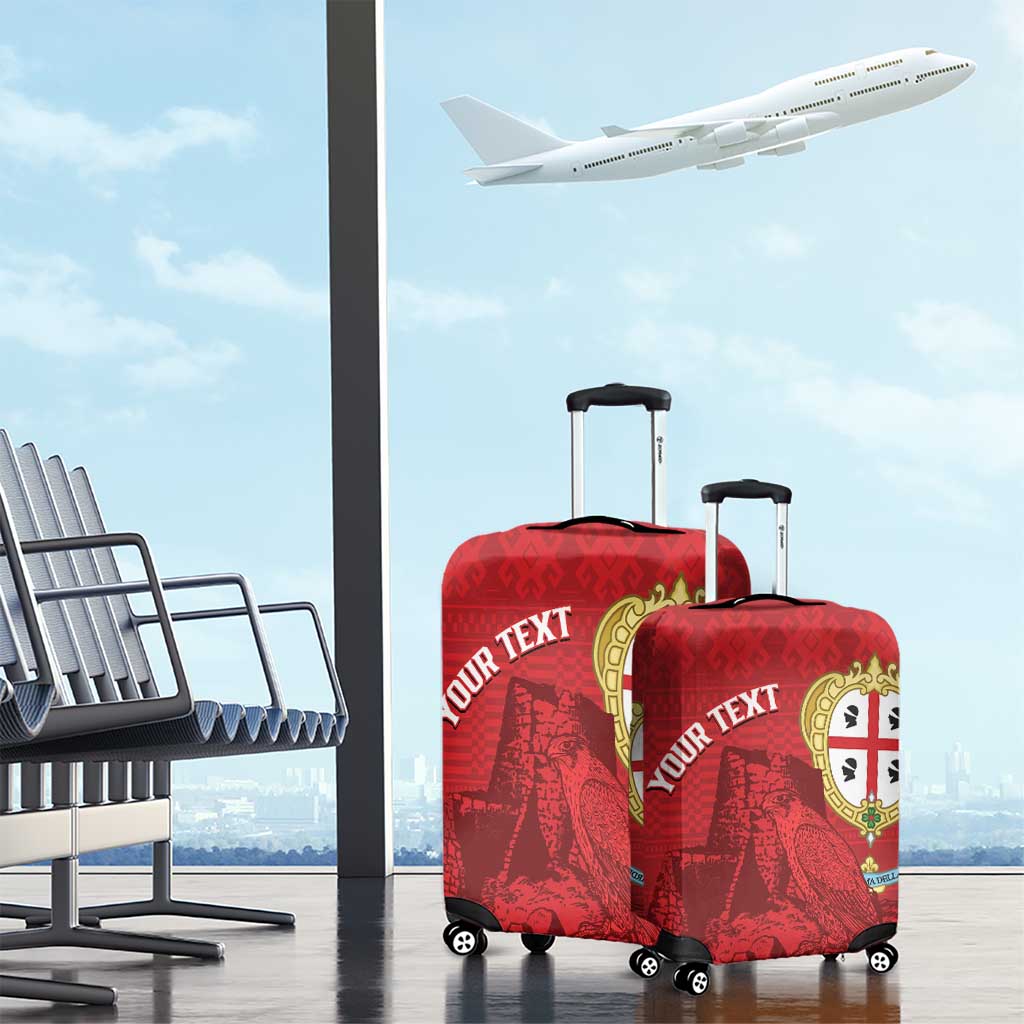 Personalised Sardinia Italy Luggage Cover Sardegna Nuraghe With Falcon LT14