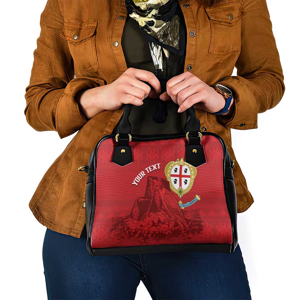 Personalised Sardinia Italy Shoulder Handbag Sardegna Nuraghe With Falcon LT14