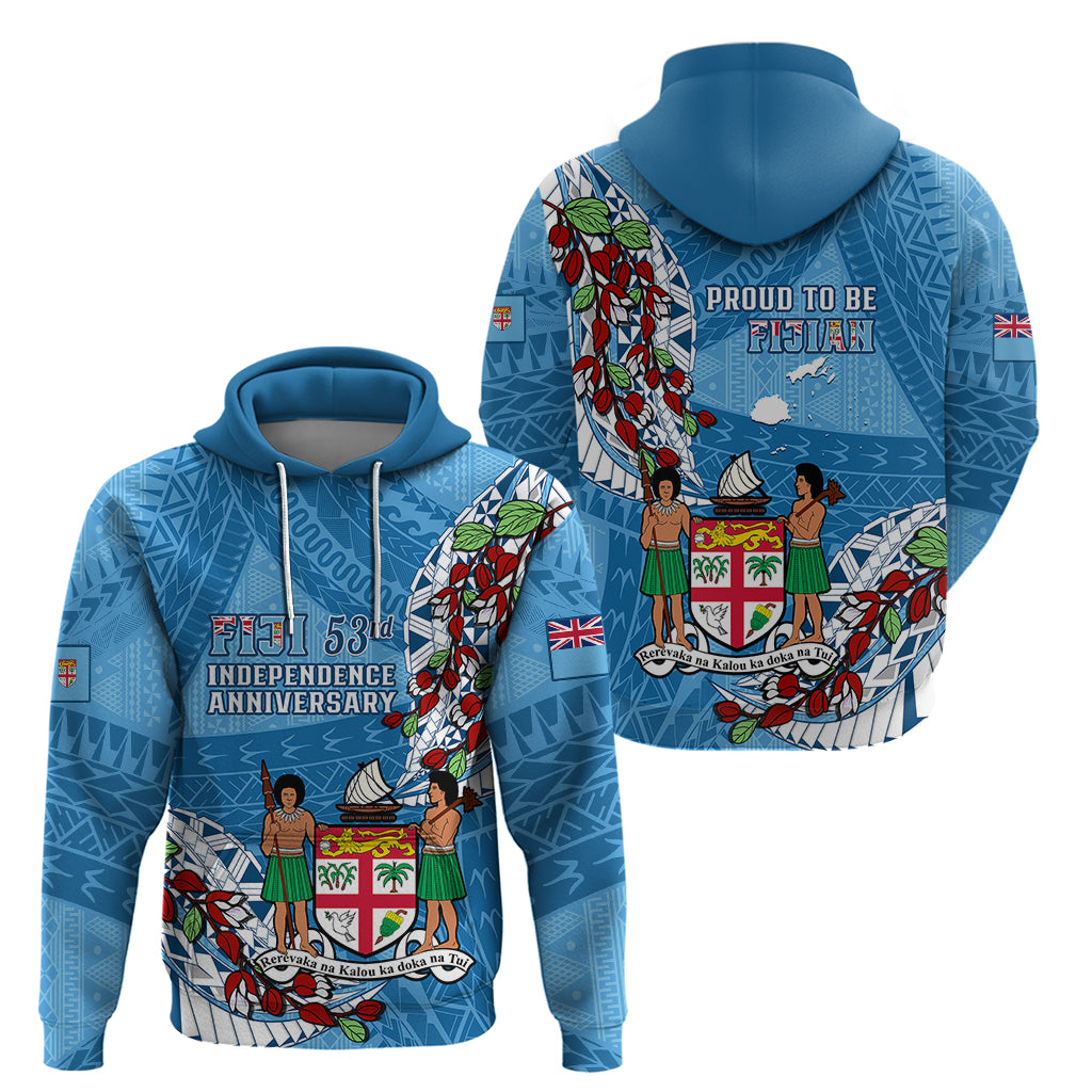 Fiji Day Hoodie Fijian Tagimaucia Flower Polynesian Mix Tapa Pattern LT14