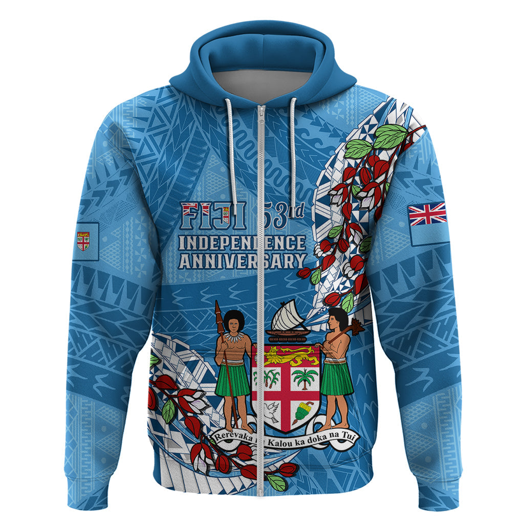 Fiji Day Hoodie Fijian Tagimaucia Flower Polynesian Mix Tapa Pattern LT14