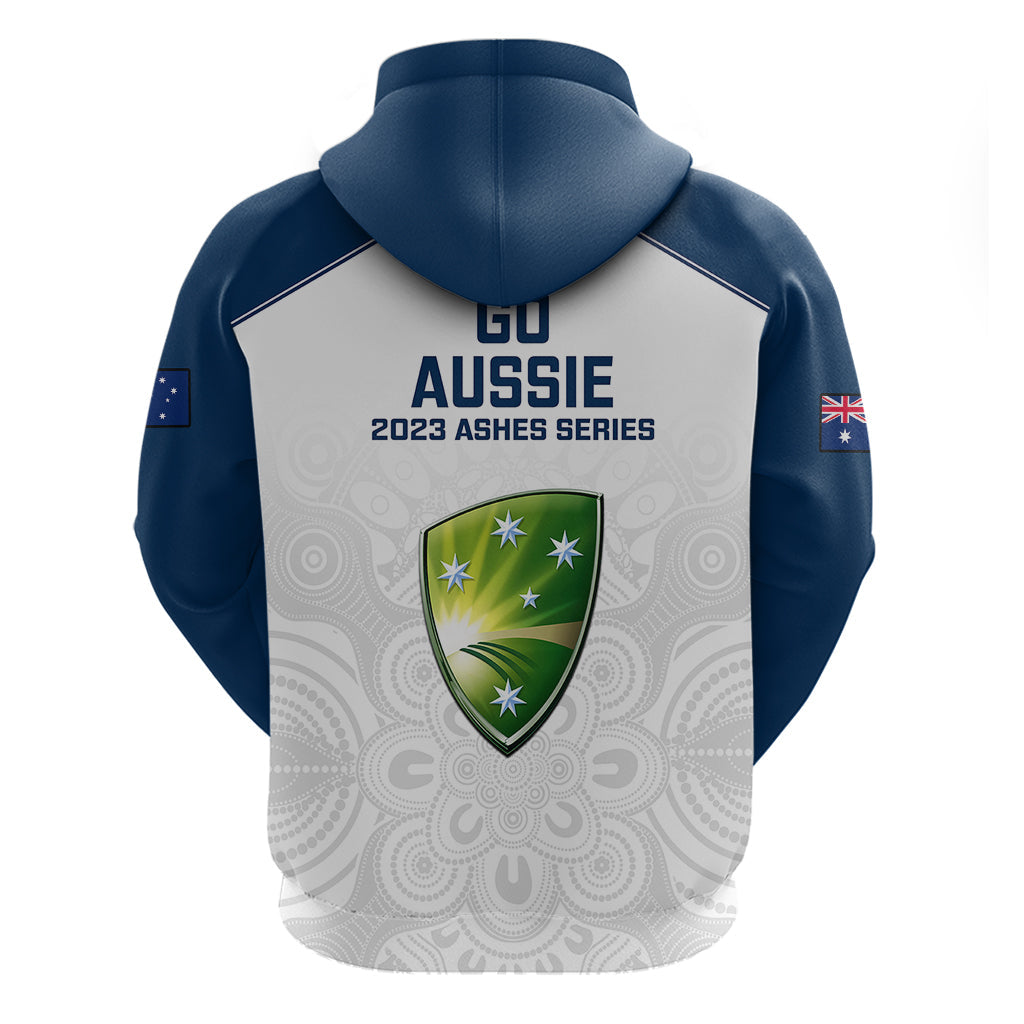 Australia Cricket Hoodie 2023 Ashes Go Aussie Indigenous Art LT14