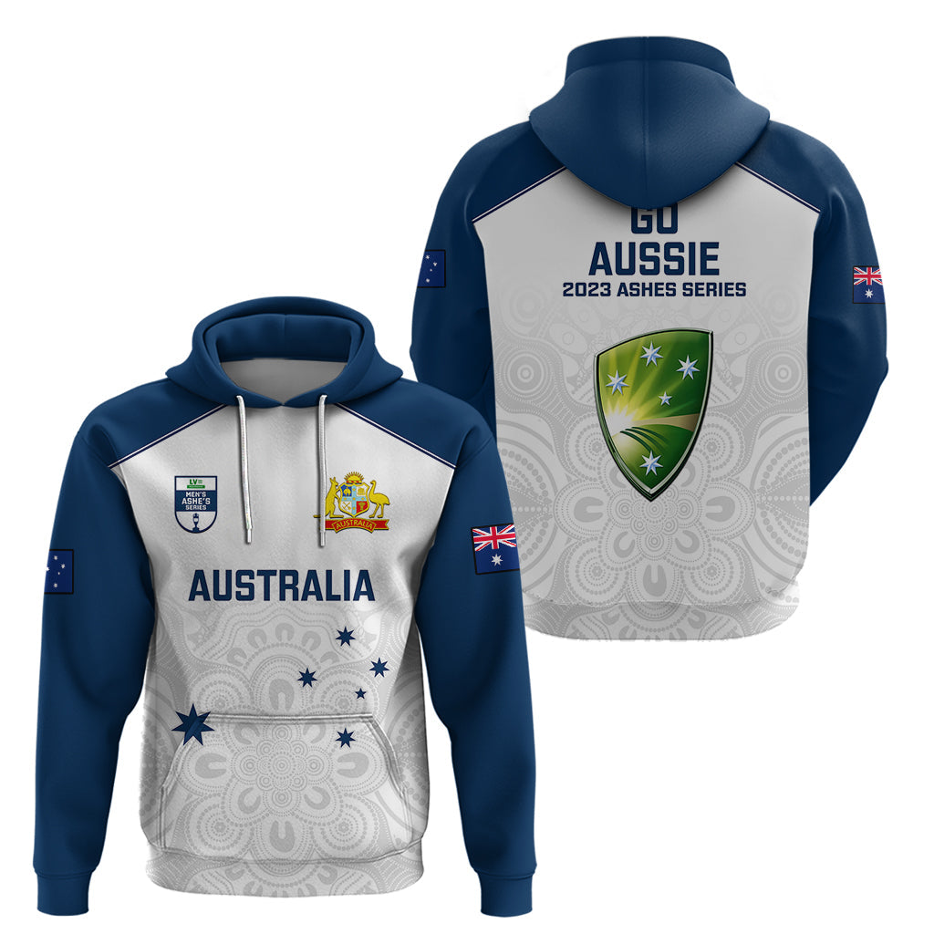 Australia Cricket Hoodie 2023 Ashes Go Aussie Indigenous Art LT14