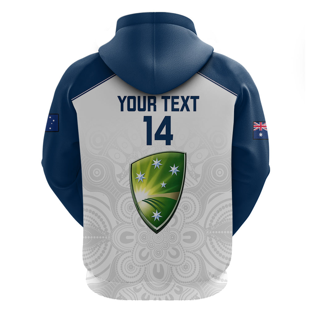 Personalised Australia Cricket Hoodie 2023 Ashes Go Aussie Indigenous Art LT14