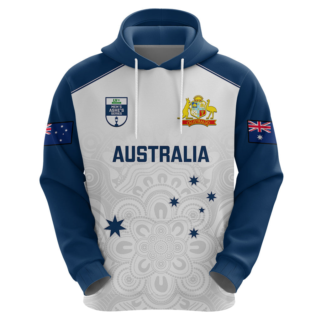 Personalised Australia Cricket Hoodie 2023 Ashes Go Aussie Indigenous Art LT14