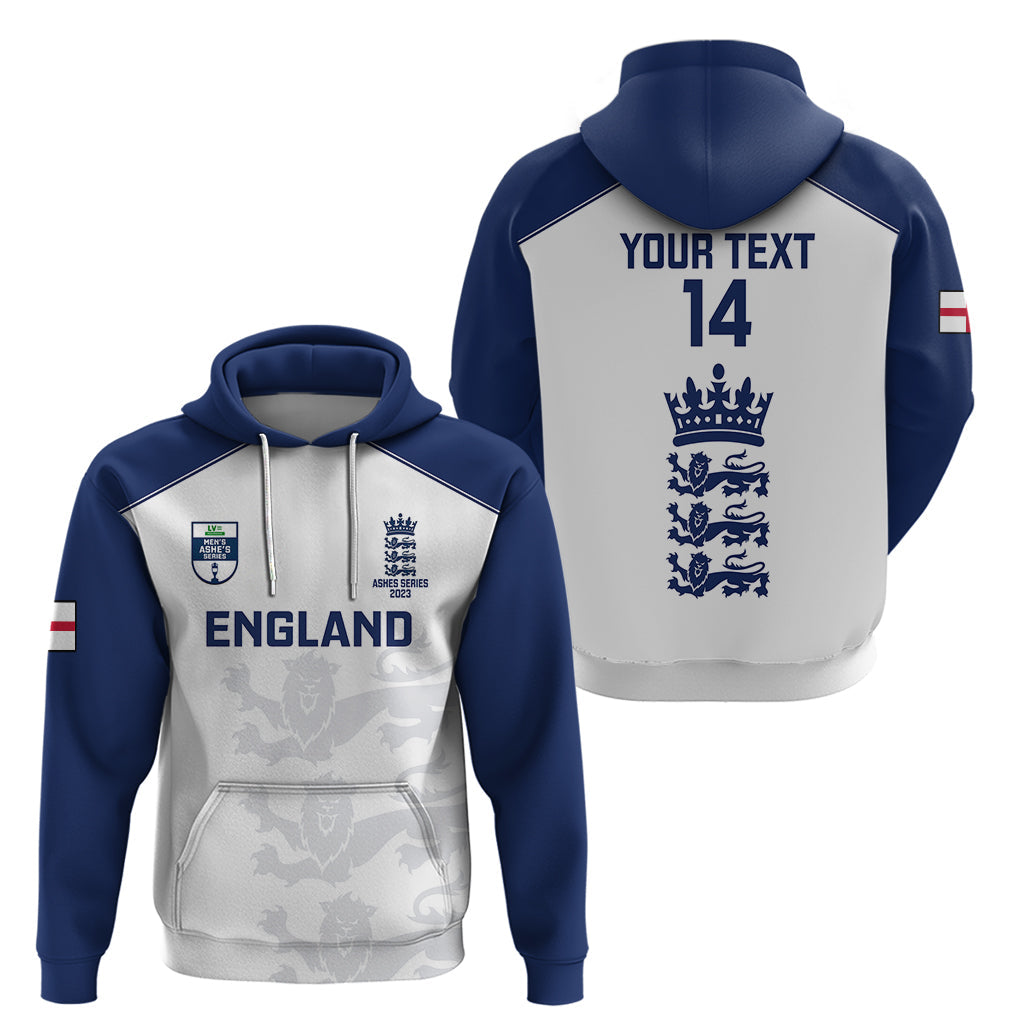Personalised England Cricket Hoodie 2023 Ashes Sporty Version LT14