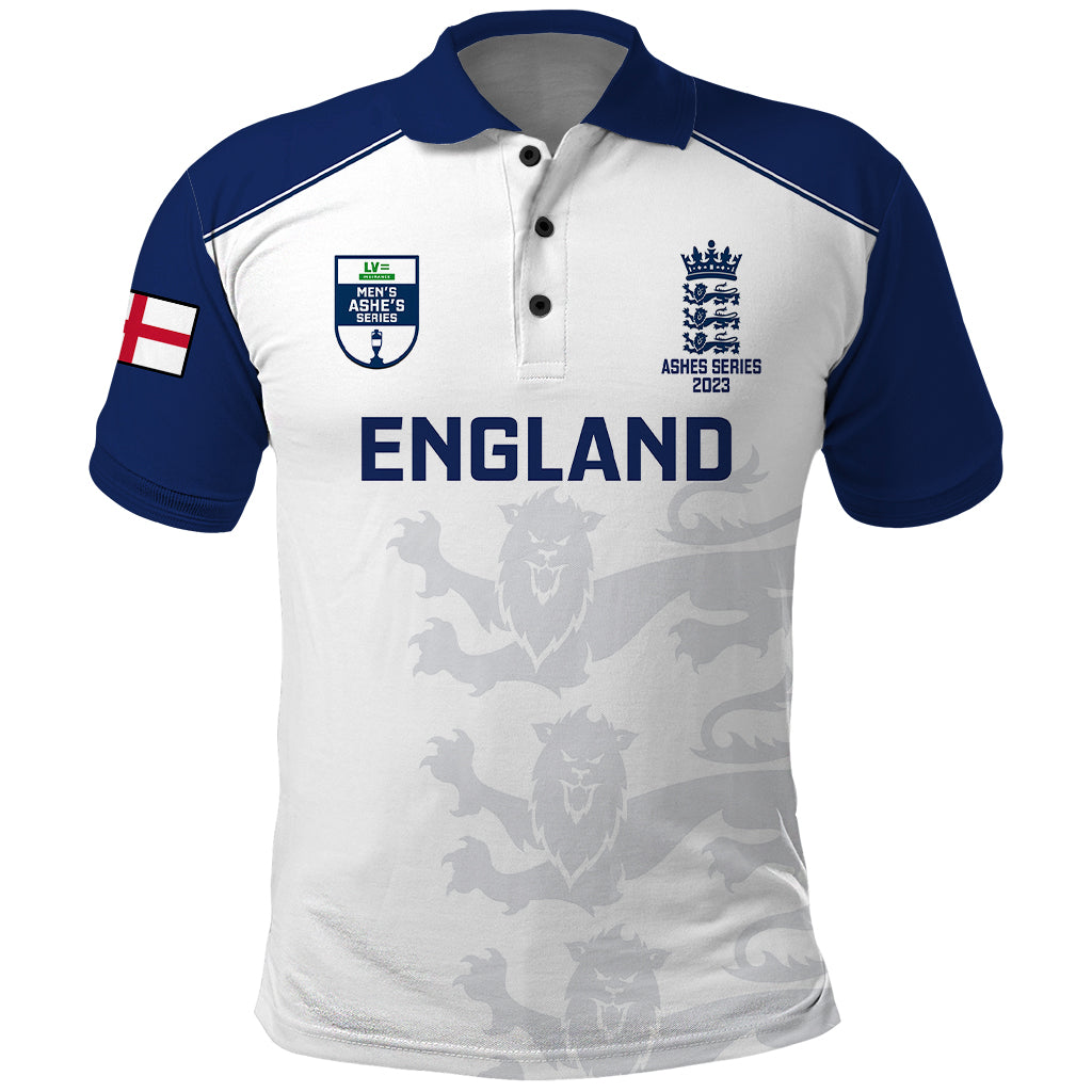 Personalised England Cricket Polo Shirt 2023 Ashes Sporty Version LT14