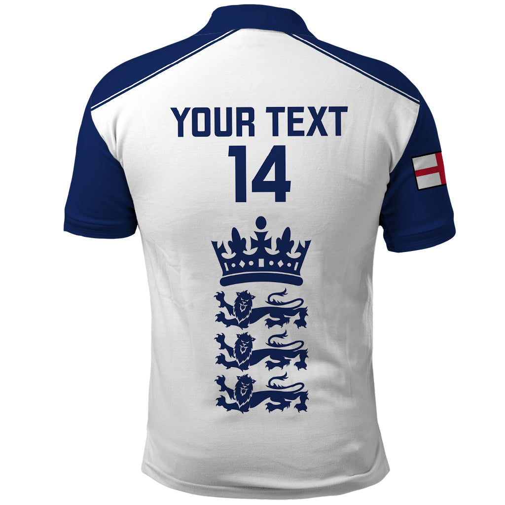 Personalised England Cricket Polo Shirt 2023 Ashes Sporty Version LT14