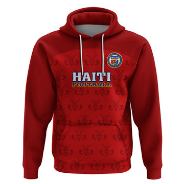Haiti Football Hoodie Les Grenadieres 2023 World Cup Red Version LT14