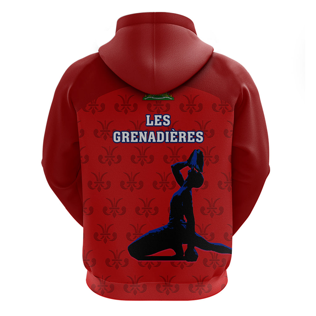 Haiti Football Hoodie Les Grenadieres 2023 World Cup Red Version LT14
