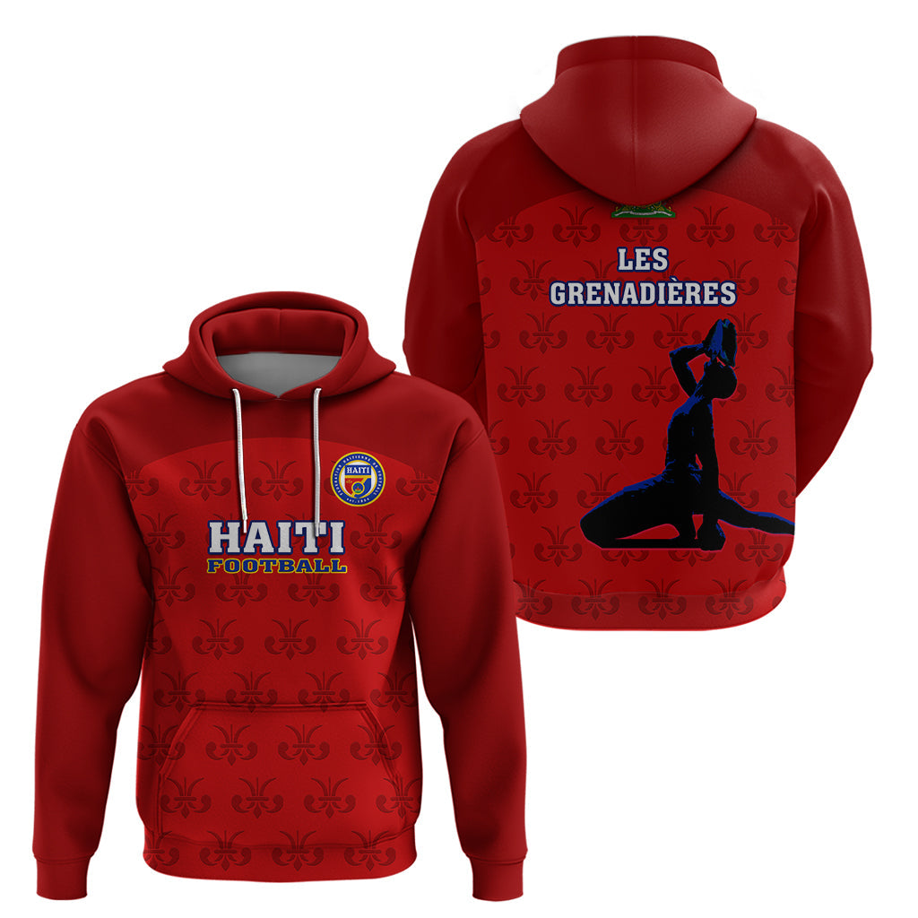 Haiti Football Hoodie Les Grenadieres 2023 World Cup Red Version LT14