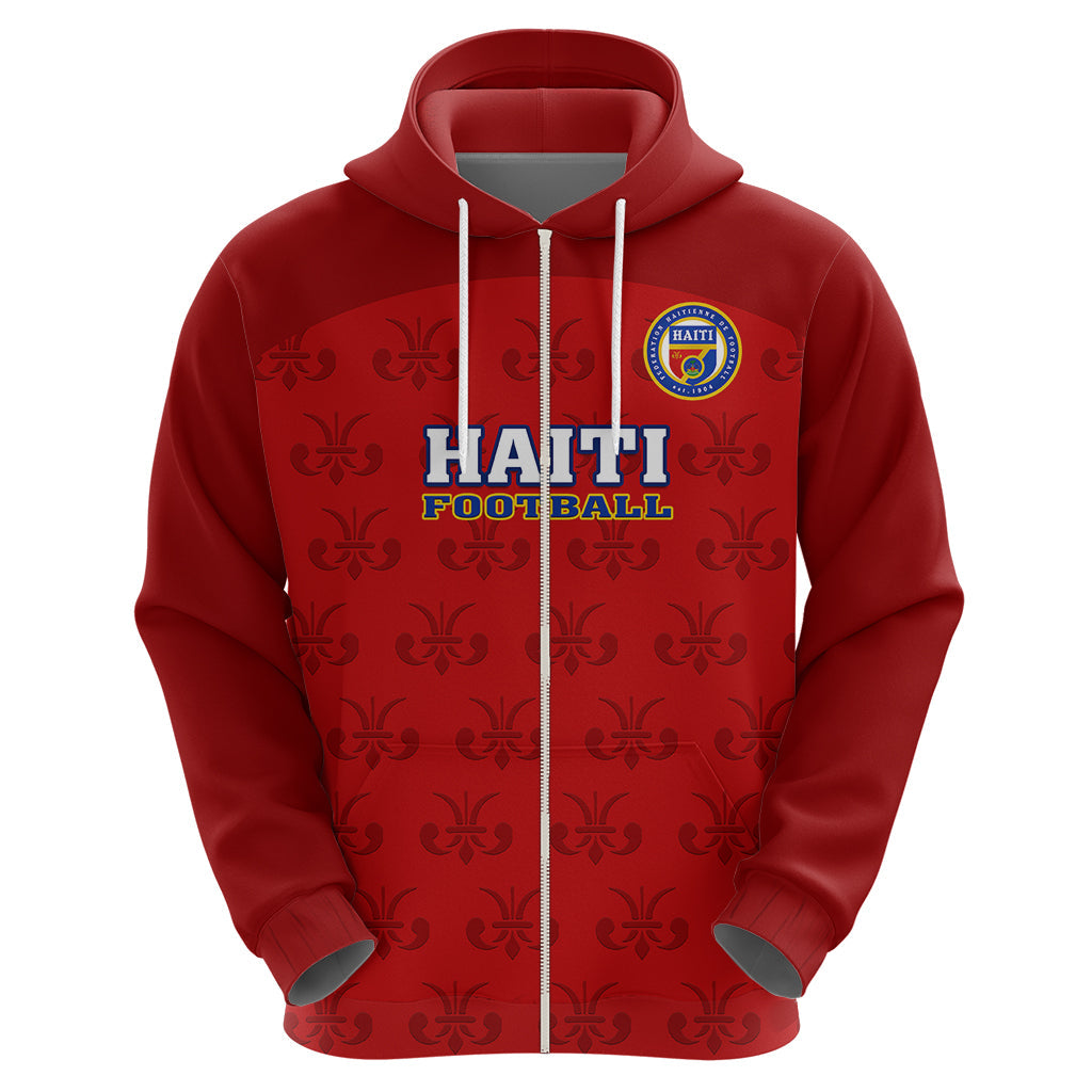 Haiti Football Hoodie Les Grenadieres 2023 World Cup Red Version LT14