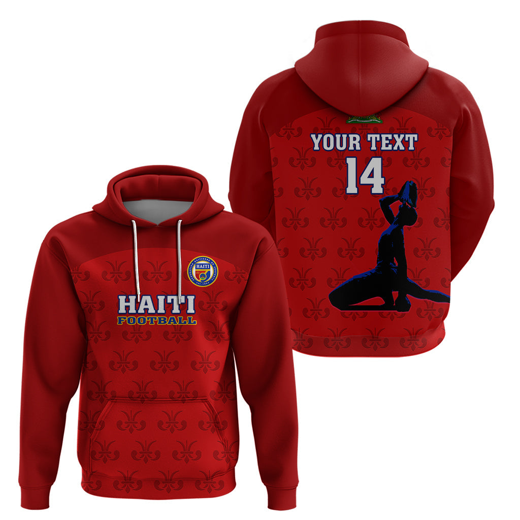 Custom Haiti Football Hoodie Les Grenadieres 2023 World Cup Red Version LT14