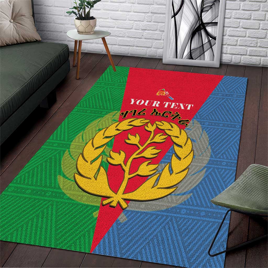 Personalised Eritrea Area Rug Eritrean Map Mix African Pattern Simple Style LT14