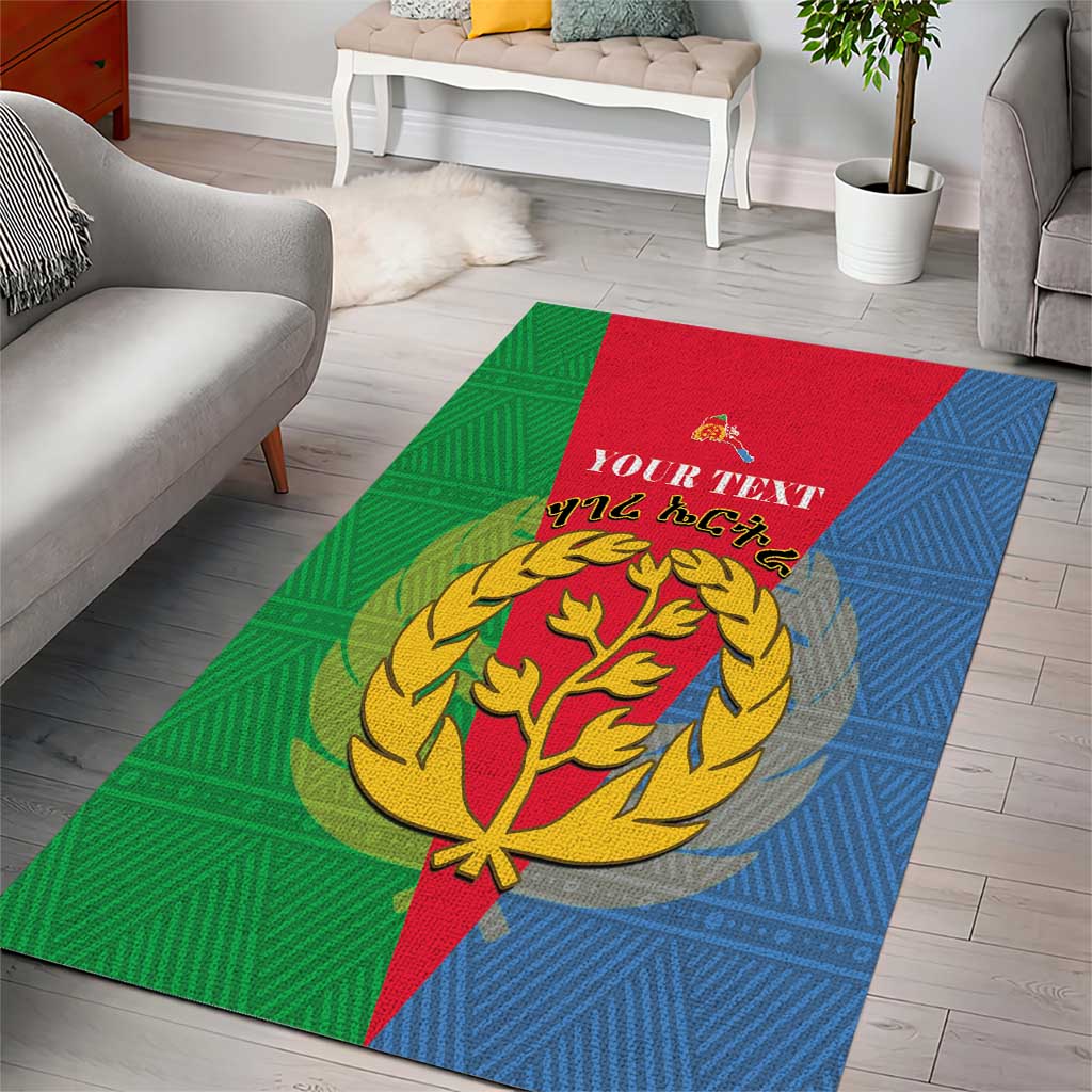 Personalised Eritrea Area Rug Eritrean Map Mix African Pattern Simple Style LT14