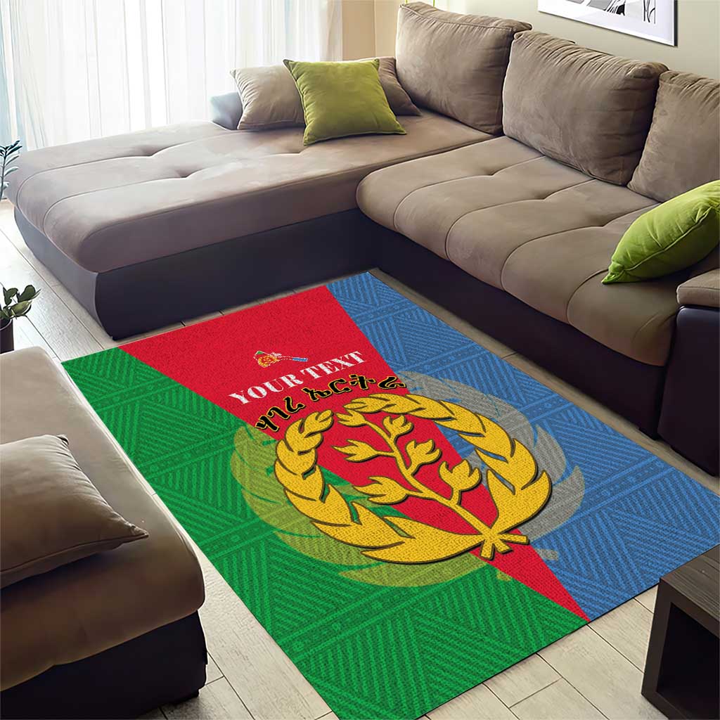 Personalised Eritrea Area Rug Eritrean Map Mix African Pattern Simple Style LT14