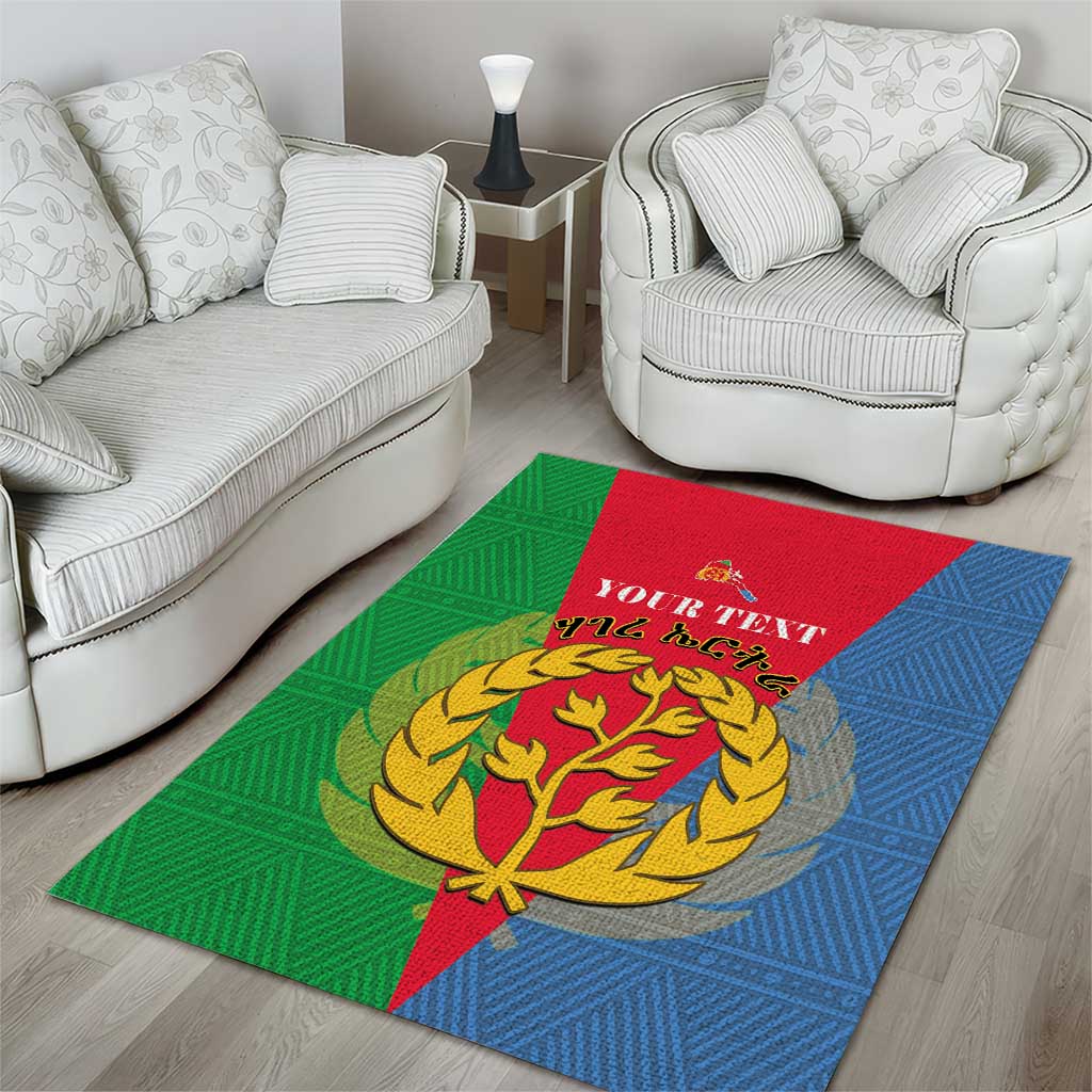 Personalised Eritrea Area Rug Eritrean Map Mix African Pattern Simple Style LT14