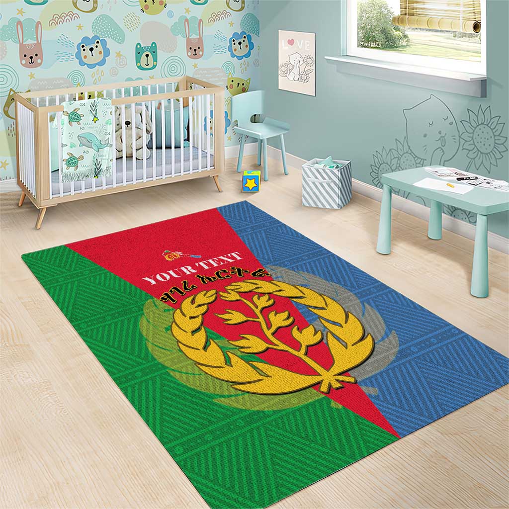 Personalised Eritrea Area Rug Eritrean Map Mix African Pattern Simple Style LT14