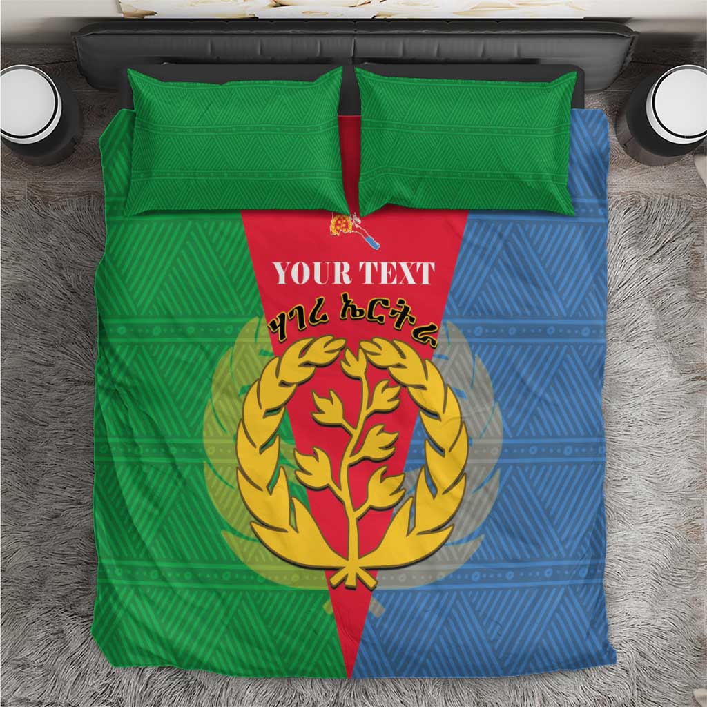 Personalised Eritrea Bedding Set Eritrean Map Mix African Pattern Simple Style LT14