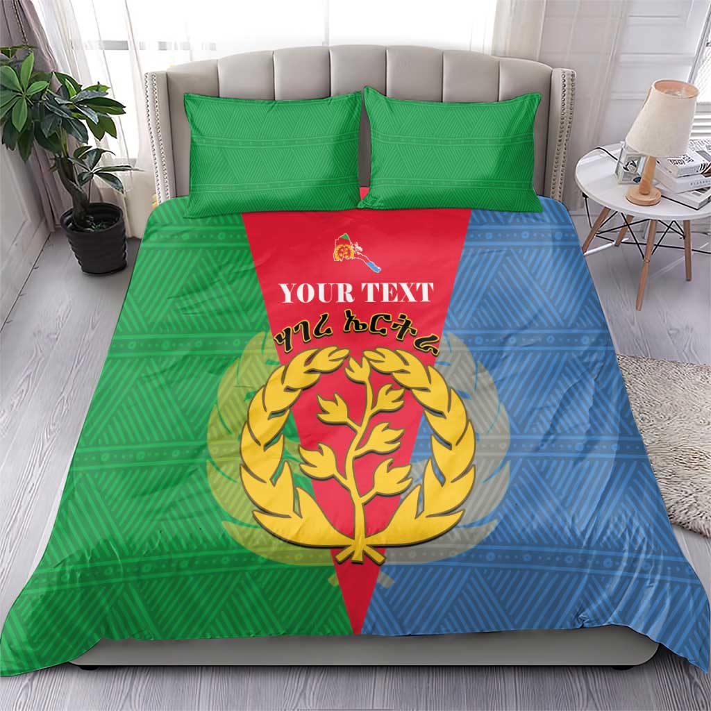 Personalised Eritrea Bedding Set Eritrean Map Mix African Pattern Simple Style LT14