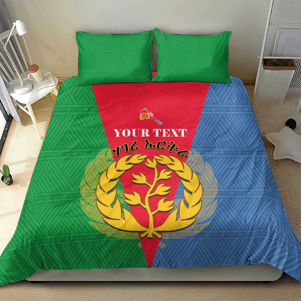 Personalised Eritrea Bedding Set Eritrean Map Mix African Pattern Simple Style LT14