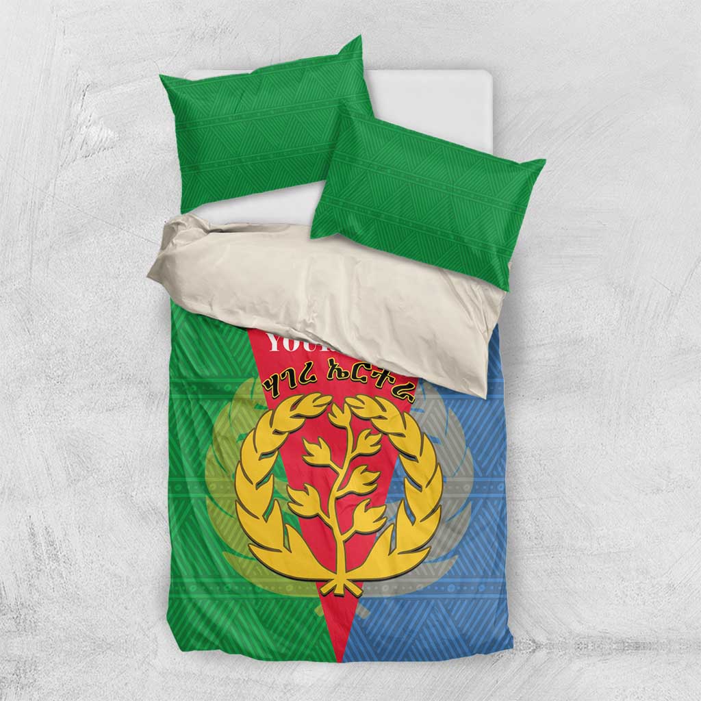 Personalised Eritrea Bedding Set Eritrean Map Mix African Pattern Simple Style LT14