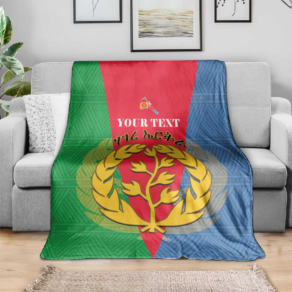 Personalised Eritrea Blanket Eritrean Map Mix African Pattern Simple Style LT14
