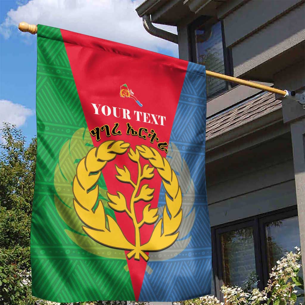 Personalised Eritrea Garden Flag Eritrean Map Mix African Pattern Simple Style LT14