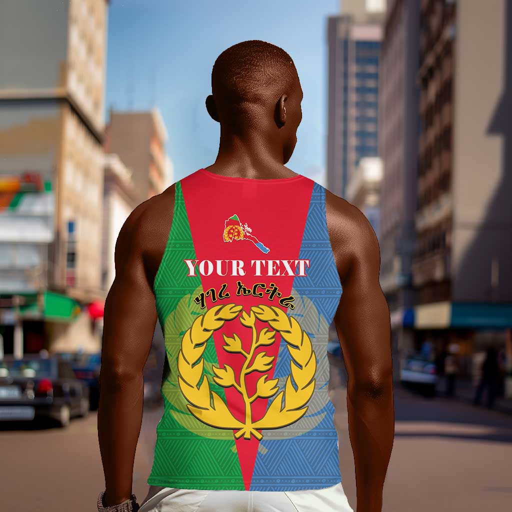 Personalised Eritrea Men Tank Top Eritrean Map Mix African Pattern Simple Style LT14