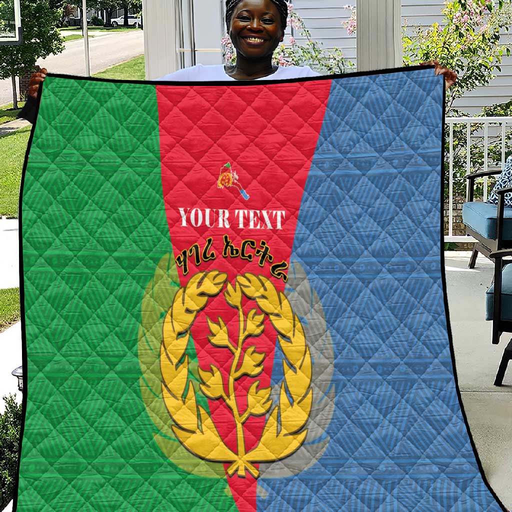 Personalised Eritrea Quilt Eritrean Map Mix African Pattern Simple Style LT14