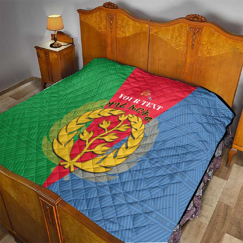 Personalised Eritrea Quilt Eritrean Map Mix African Pattern Simple Style LT14