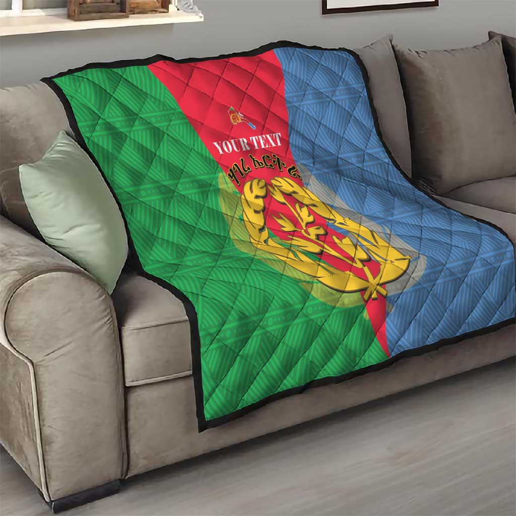 Personalised Eritrea Quilt Eritrean Map Mix African Pattern Simple Style LT14