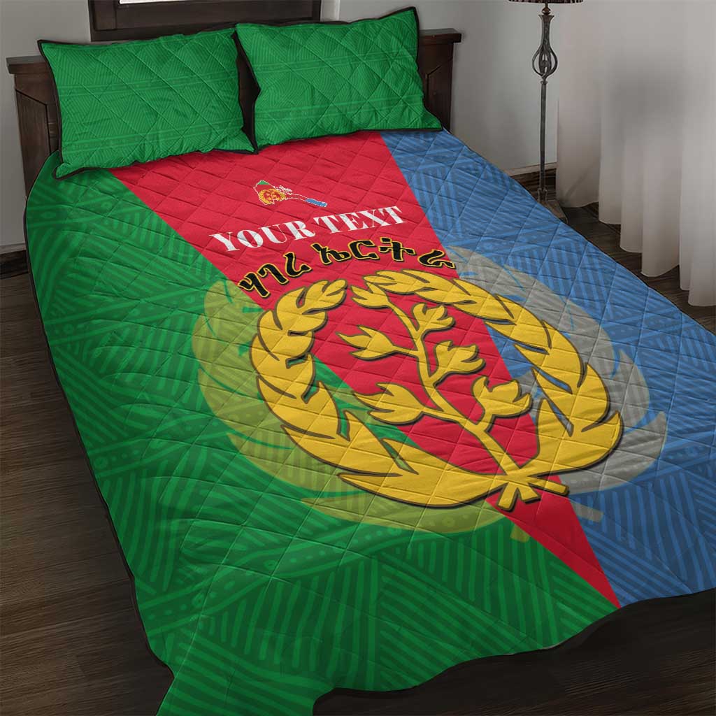 Personalised Eritrea Quilt Bed Set Eritrean Map Mix African Pattern Simple Style LT14