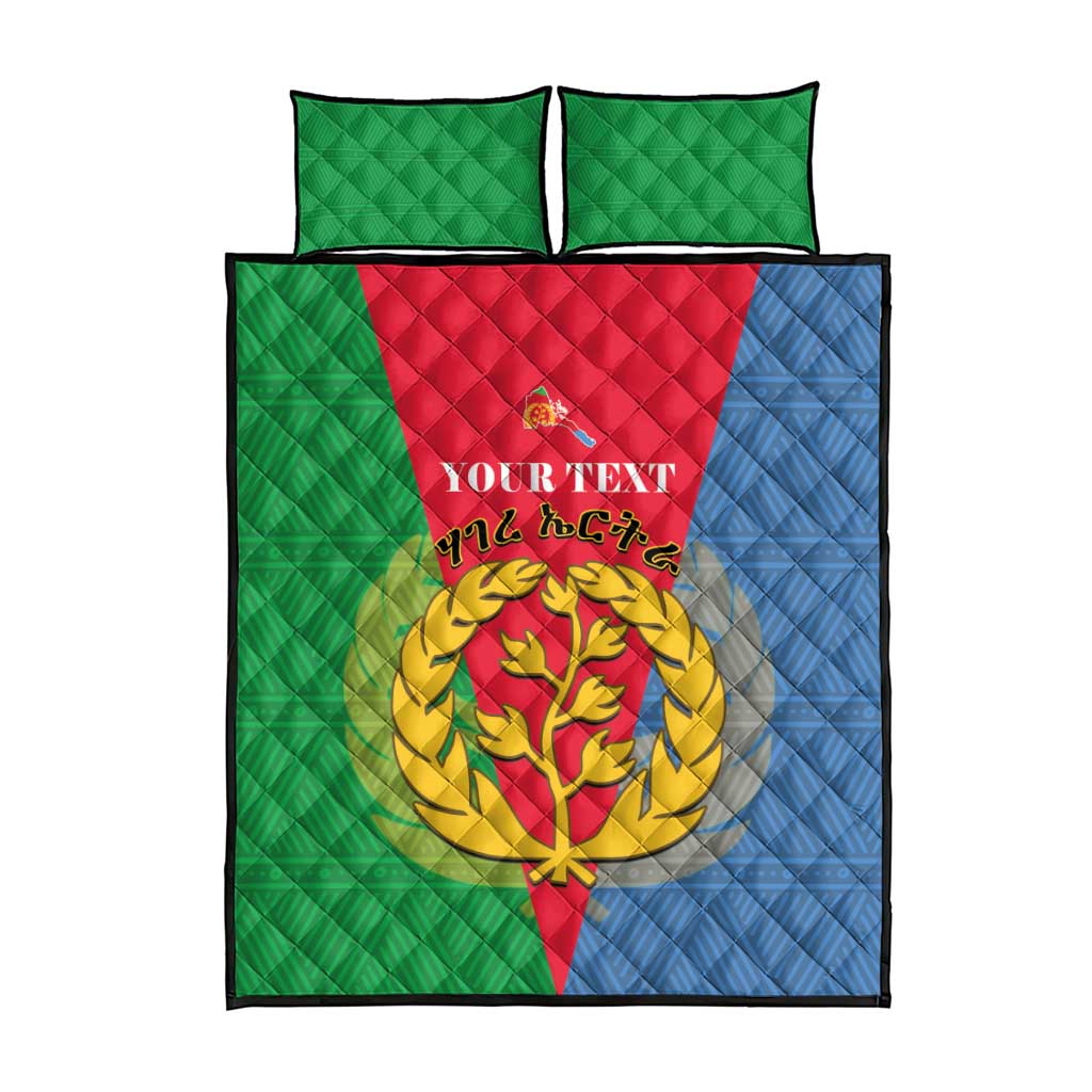 Personalised Eritrea Quilt Bed Set Eritrean Map Mix African Pattern Simple Style LT14